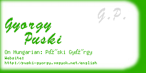 gyorgy puski business card